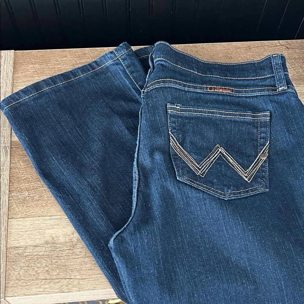 Wrangler Dark Blue Boot Cut Jeans